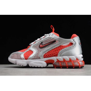 2020 Nike Air Zoom Spiridon Caged Varsity Red Silver CJ1288-600 Shoes